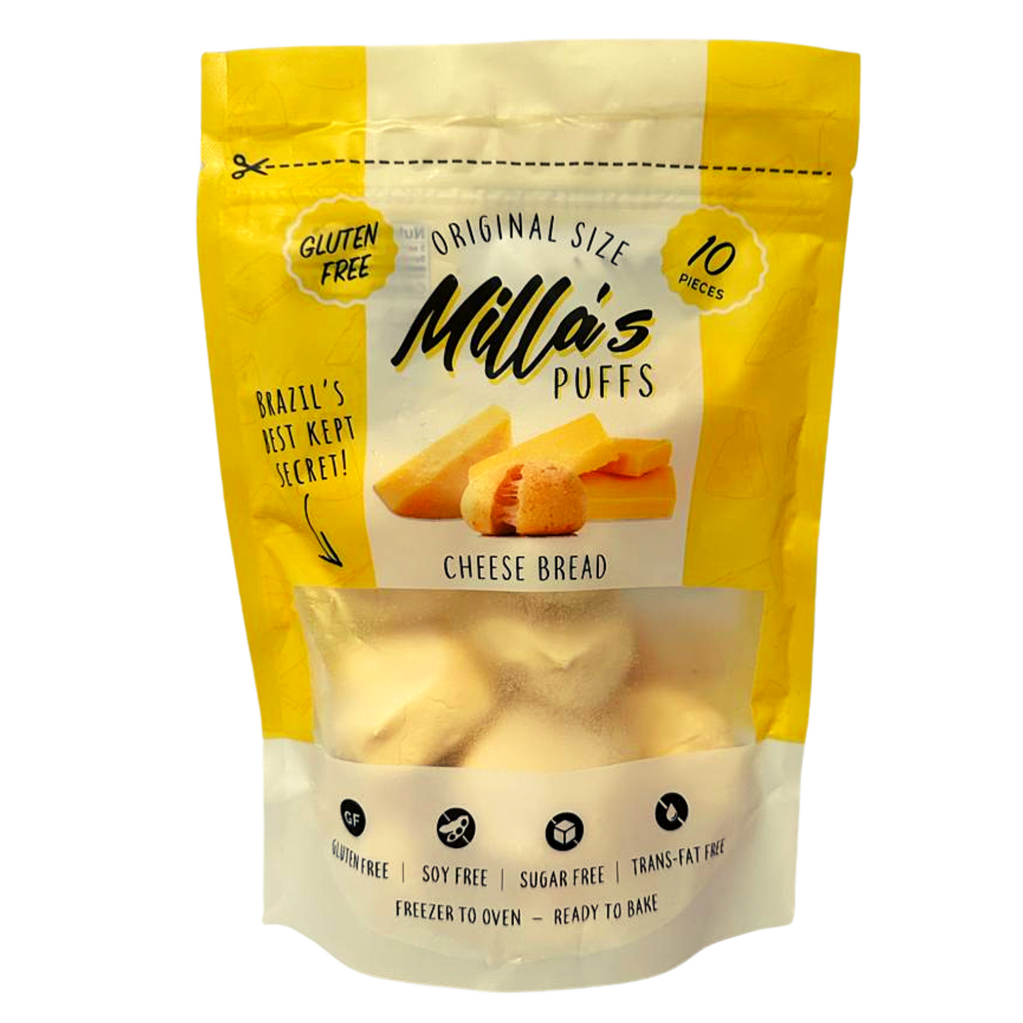 Milla's Puffs Gluten Free Brazilian Cheese Bread-Original Dinner Roll