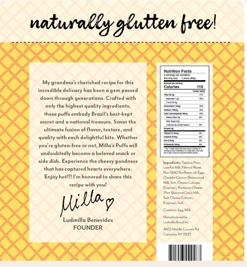 NEW! Milla's Puffs Gluten Free Cheese Waffle - FREEZER TO TOASTER